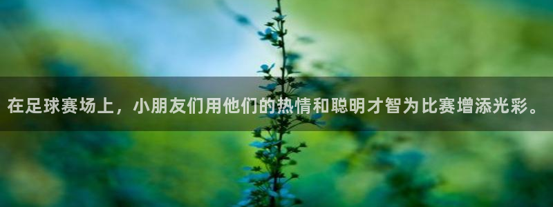 在足球赛场上，小朋友们用他们的热情和聪明才智为比赛增添光彩。